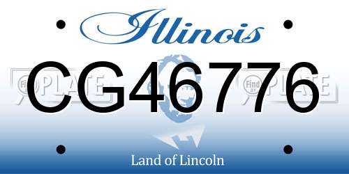 CG46776 Illinois License Plate