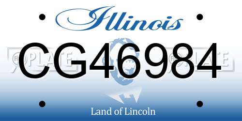 CG46984 Illinois License Plate
