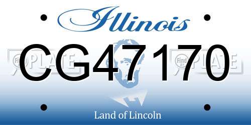 CG47170 Illinois License Plate
