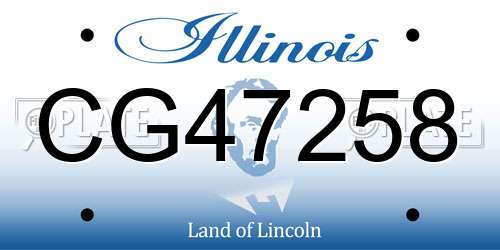 CG47258 Illinois License Plate