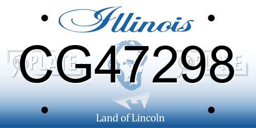 CG47298 Illinois License Plate