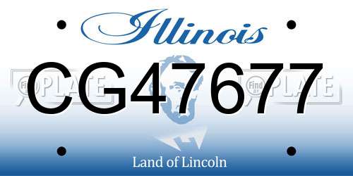 CG47677 Illinois License Plate