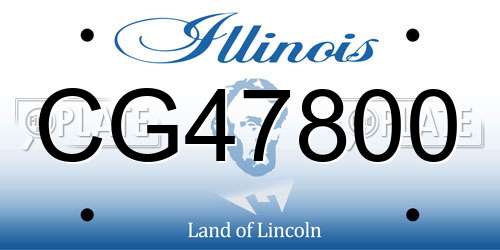 CG47800 Illinois License Plate