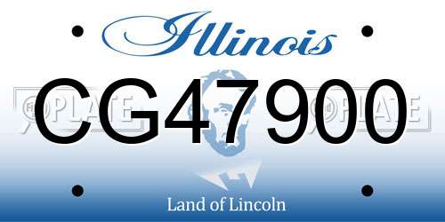 CG47900 Illinois License Plate