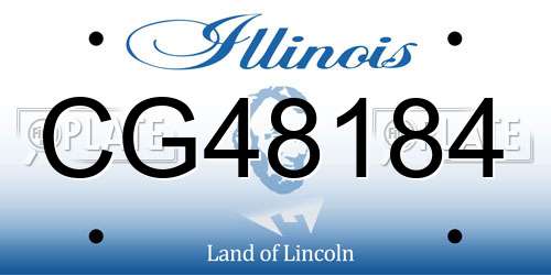 CG48184 Illinois License Plate