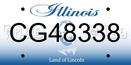 CG48338 Illinois License Plate
