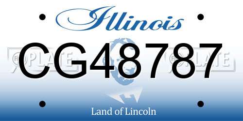 CG48787 Illinois License Plate