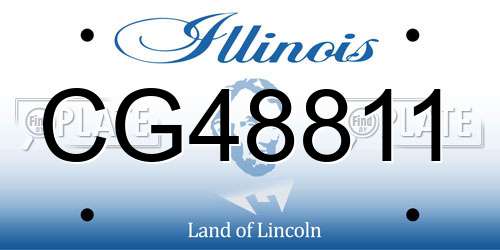CG48811 Illinois License Plate