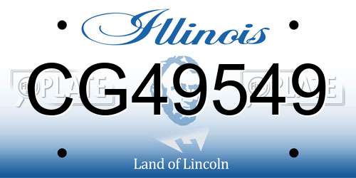 CG49549 Illinois License Plate