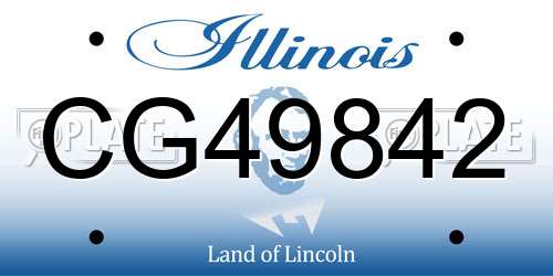 CG49842 Illinois License Plate