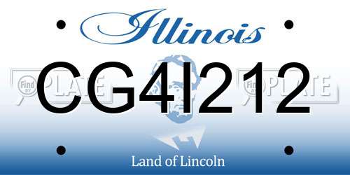 CG4I212 Illinois License Plate