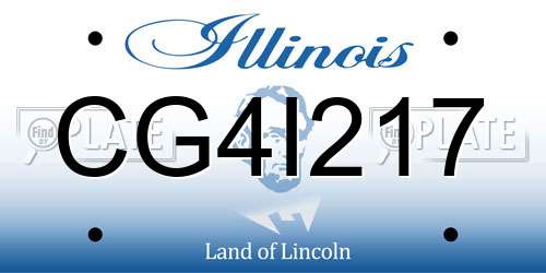 CG4I217 Illinois License Plate