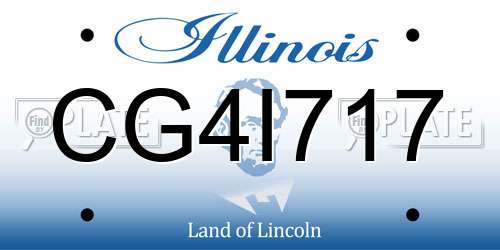 CG4I717 Illinois License Plate