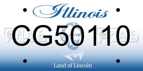 CG50110 Illinois License Plate