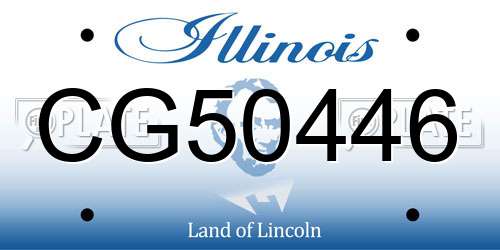 CG50446 Illinois License Plate