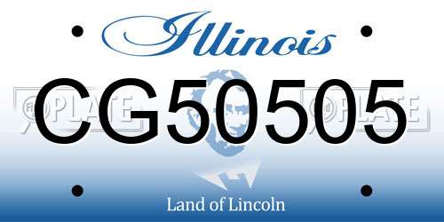 CG50505 Illinois License Plate