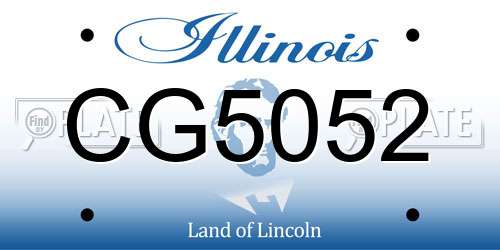 CG5052 Illinois License Plate