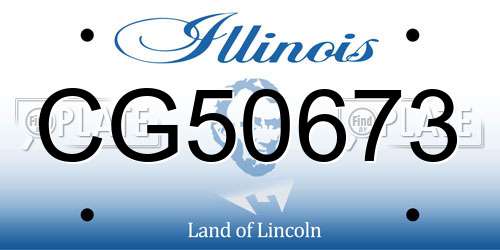 CG50673 Illinois License Plate