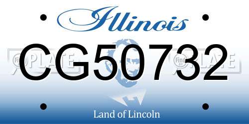 CG50732 Illinois License Plate