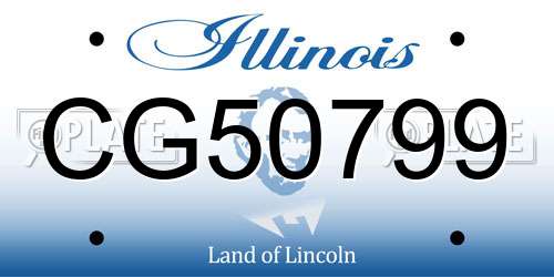 CG50799 Illinois License Plate