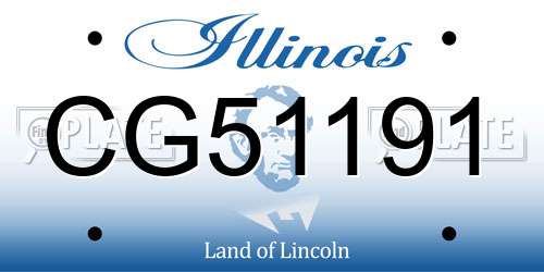 CG51191 Illinois License Plate
