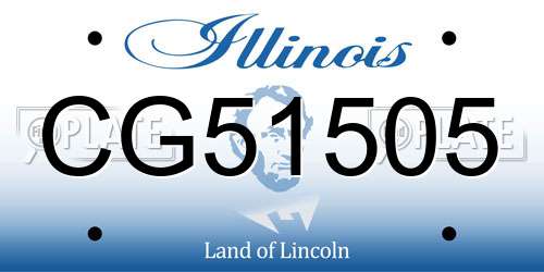 CG51505 Illinois License Plate