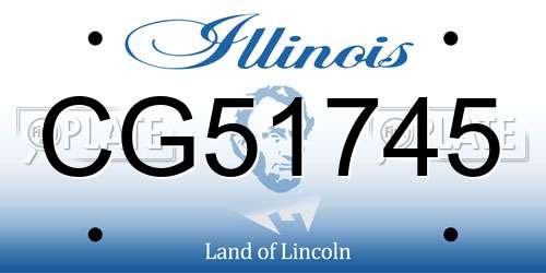 CG51745 Illinois License Plate