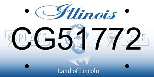 CG51772 Illinois License Plate