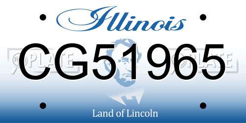 CG51965 Illinois License Plate