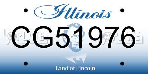 CG51976 Illinois License Plate