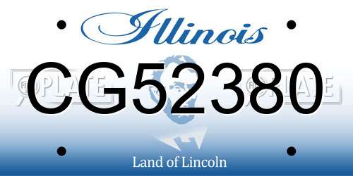 CG52380 Illinois License Plate
