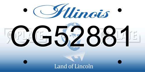 CG52881 Illinois License Plate