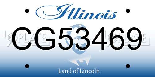 CG53469 Illinois License Plate