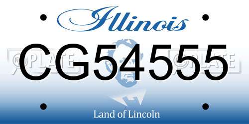CG54555 Illinois License Plate