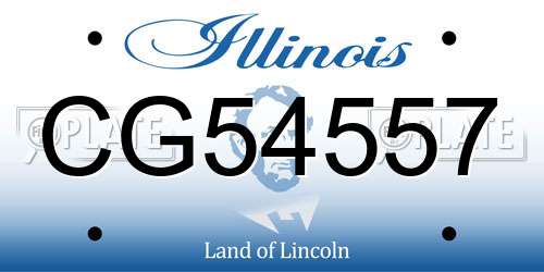 CG54557 Illinois License Plate