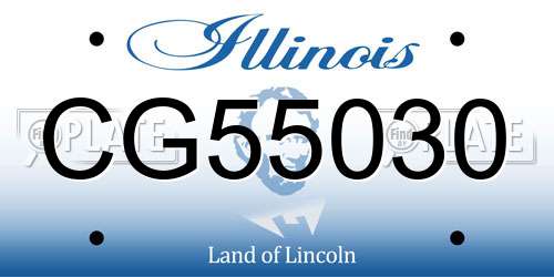 CG55030 Illinois License Plate