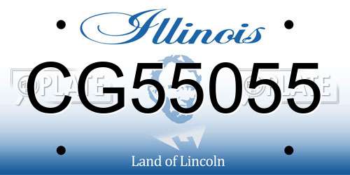 CG55055 Illinois License Plate