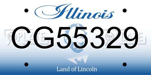 CG55329 Illinois License Plate