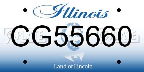 CG55660 Illinois License Plate