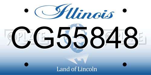 CG55848 Illinois License Plate