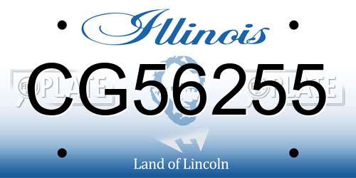 CG56255 Illinois License Plate