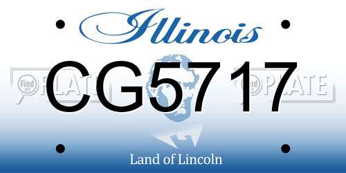 CG5717 Illinois License Plate