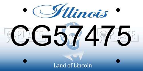 CG57475 Illinois License Plate
