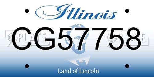 CG57758 Illinois License Plate