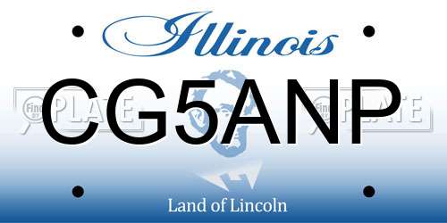 CG5ANP Illinois License Plate