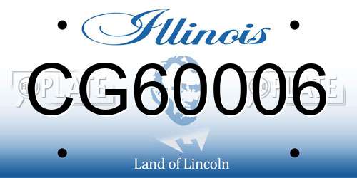 CG60006 Illinois License Plate
