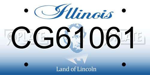 CG61061 Illinois License Plate