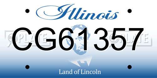 CG61357 Illinois License Plate
