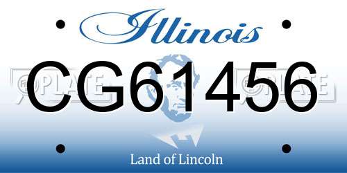 CG61456 Illinois License Plate