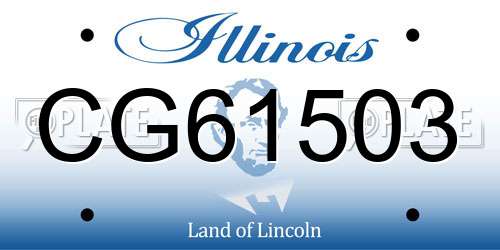 CG61503 Illinois License Plate